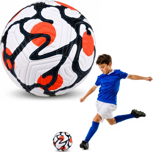 Training Soccer Ball Size 5 (approx. 22 cm) white-orange