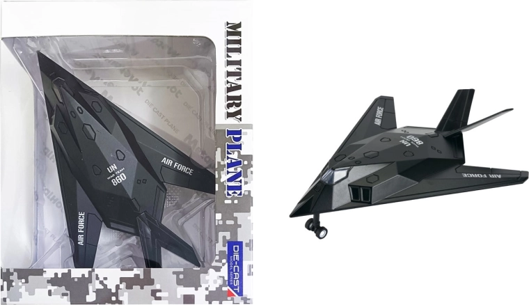 Метален модел на изтребител F117 FIGHTER JET 1:400 със светлини и звуци