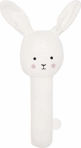 Jabadabado bunny rattle white