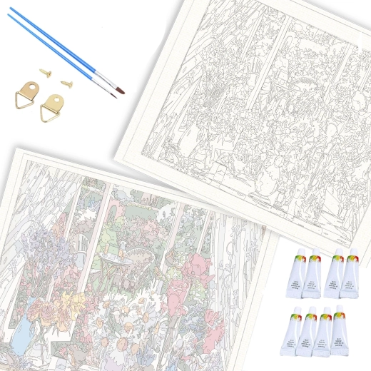 Опънато върху дървена щрихрама