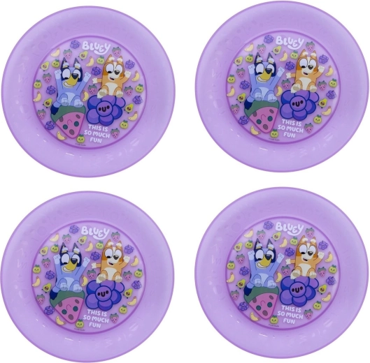 Комплект детски чинии Bluey лилав (4 бр.)