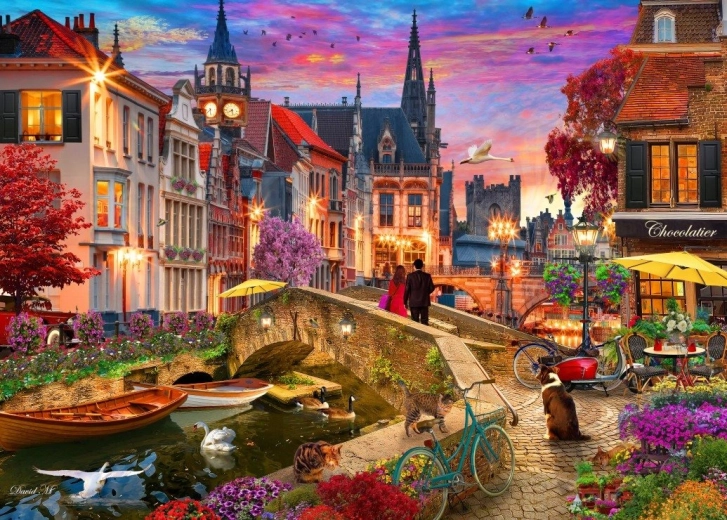Evening Over the Canal Puzzle 500 pieces BLUEBIRD
