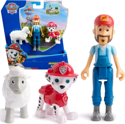 Paw Patrol figures Marshall, Farmer Al and Sheep – set for creative play