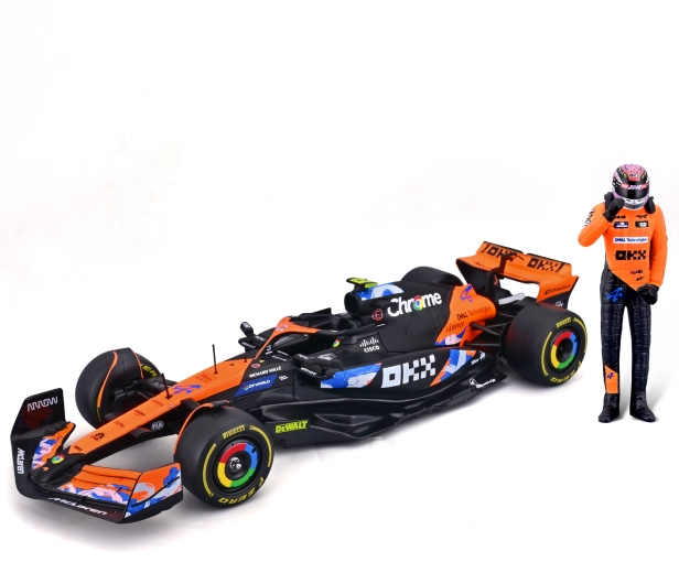 Метален модел McLaren MCL38 F1 1:24 с фигурка на пилот