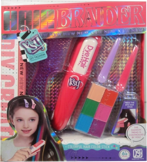 Kids' Beauty Set: Hair Chalk Straightener