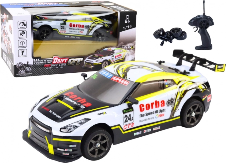 RC дрифт спортен автомобил 1:16 със сменяеми колела