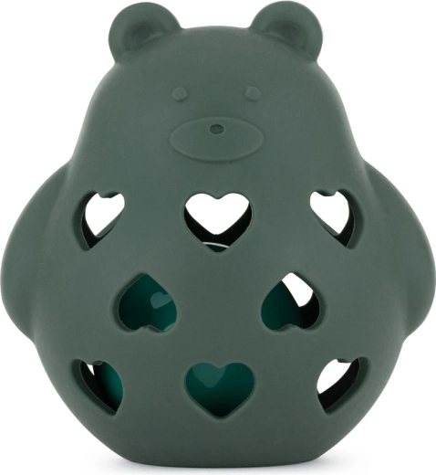 Petite&Mars silicone rattle and teether teddy bear Bear Basil desert sand