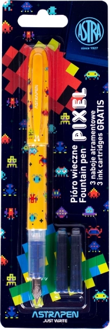 Пълнеща писалка Astra Pixel с три пълнителя