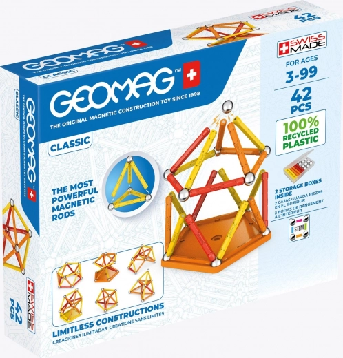 GEOMAG рециклиран магнитен конструктор 42 части