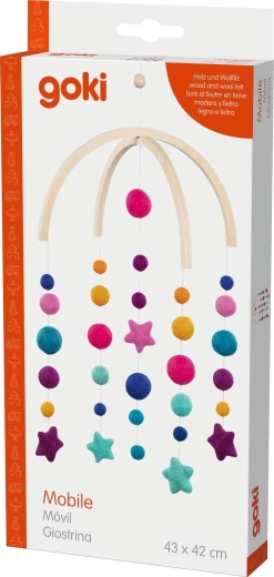 Hanging crib mobile with stars - 1 piece