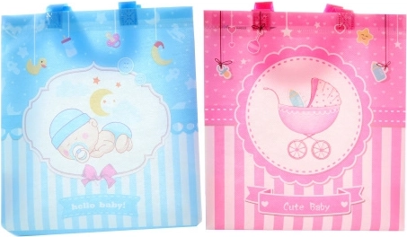 Gift bag for a newborn, plastic, 27 × 29 × 12 cm
