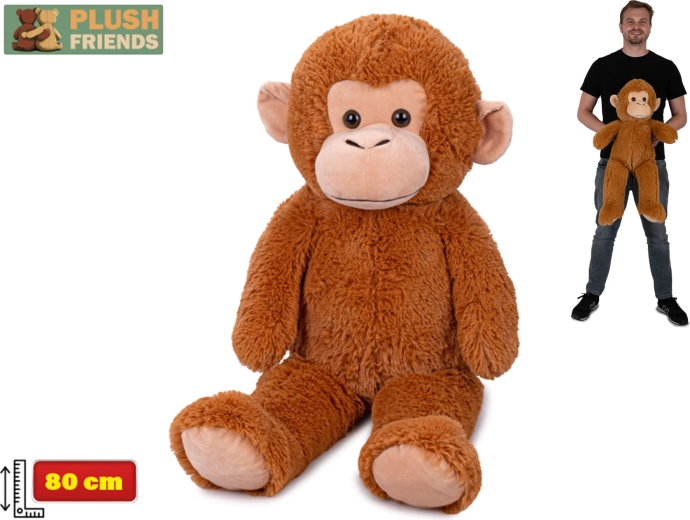 Плюшена маймунка 80 cm Plush Friends светлокафява