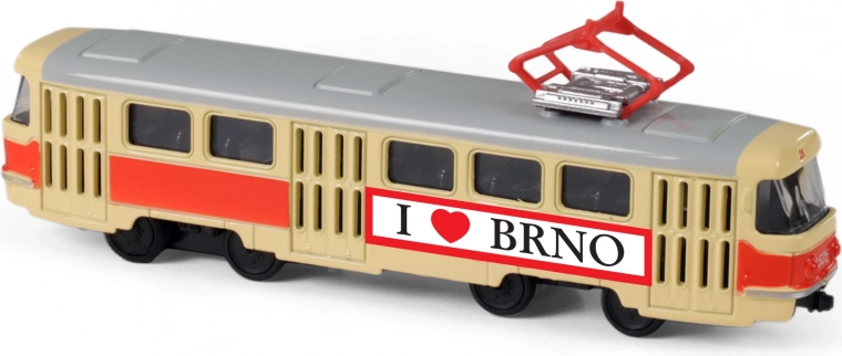 Metal retro tram BRNO 16 cm 1:87