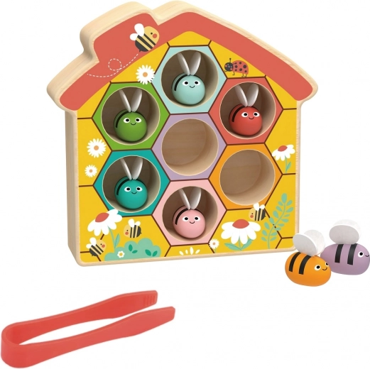 Дървена игра „Пчелен кошер“ за деца