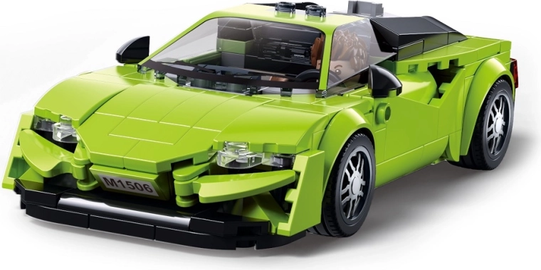Sluban ModelBricks зелен спортен автомобил 1:32