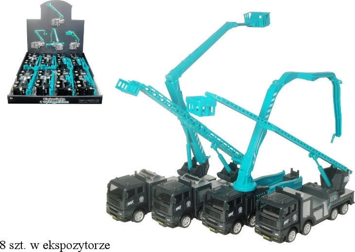 Construction dump truck with crane