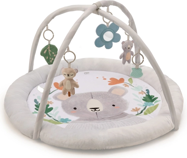 Kinderkraft Cozyplay play mat with play arch, light grey
