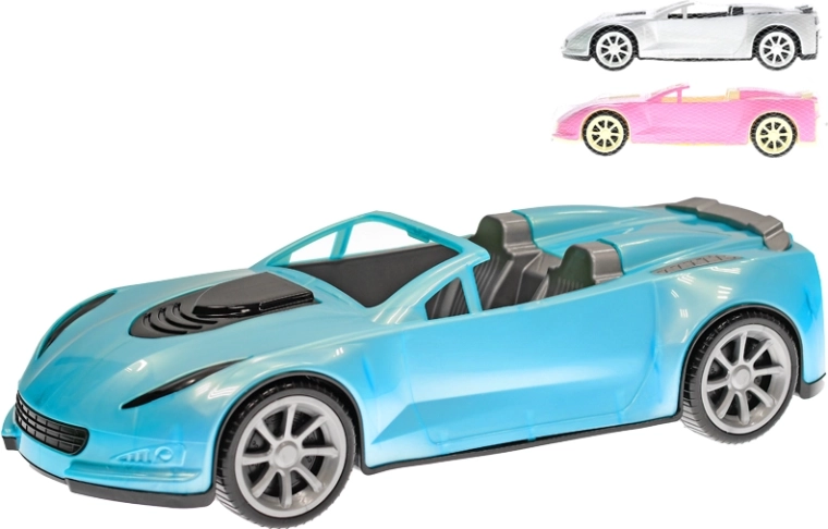 Plastic convertible for kids 39 cm with freewheel