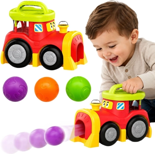 Woopie baby interactive train with popping balls