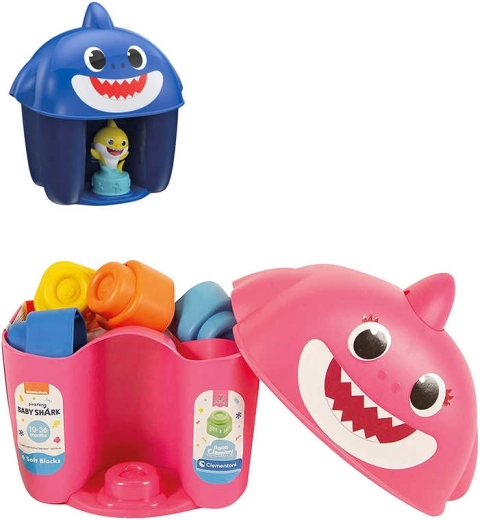 Clementoni Clemmy Baby Shark меки кубчета с фигурка в кофичка - 1 брой