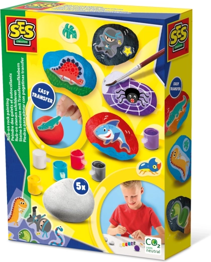 Rock Painting with Stickers