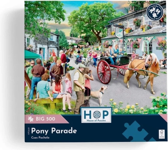 500 large pieces for comfortable puzzling