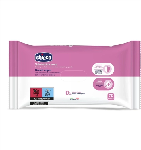 Chicco почистващи кърпички за гърди 72 бр.
