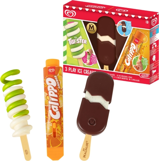 Casdon комплект от 3 играчки сладоледи Twister, Magnum и Calippo