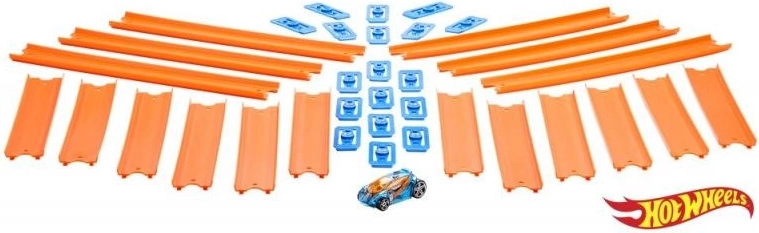 Hot Wheels мега състезателна писта със сребриста количка