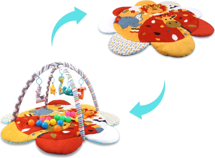 2-in-1: mat and play gym