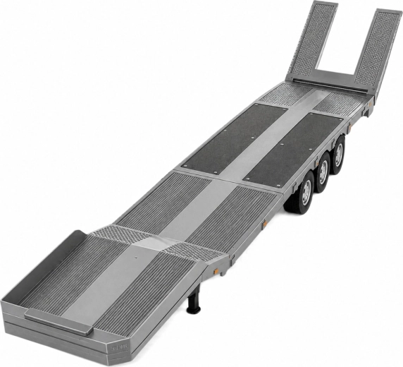 Strong metal deck and 3-axle stability