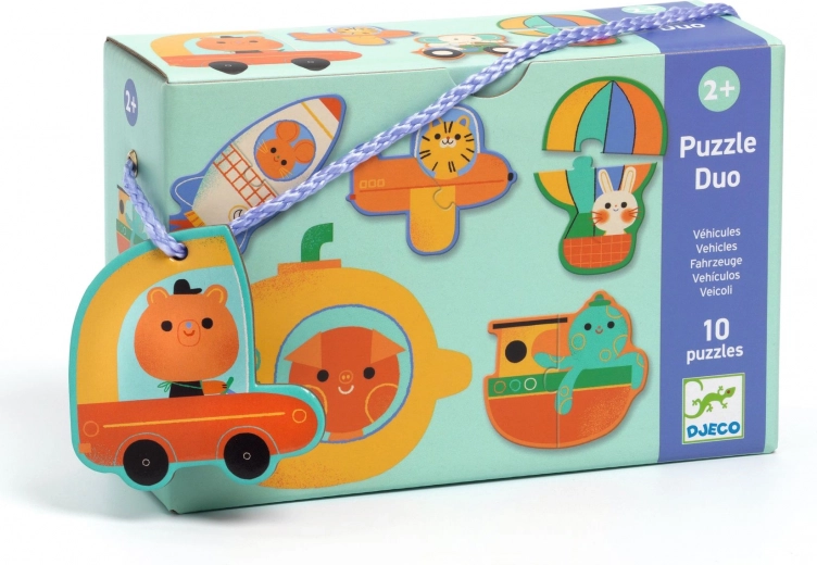 DJECO Eduludo Puzzle Duo - Vehicles