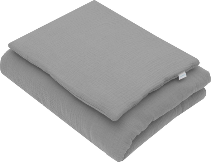 Muslin set with filling New Baby 80 × 70 cm grey
