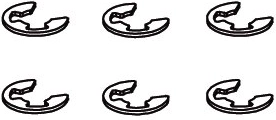 E-clip retaining ring 7 mm for Voltage and Major