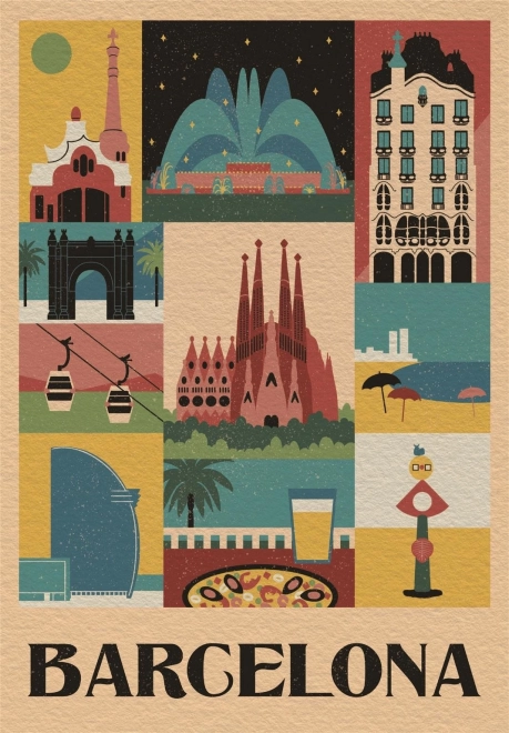 Пъзел 1000 части Style in the City Barcelona – компактна кутия
