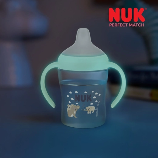 NUK Perfect Match baby training bottle, glow-in-the-dark koala, 150 ml
