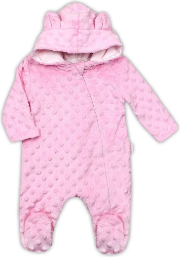 Baby minky overall NICOL Bubbles pink