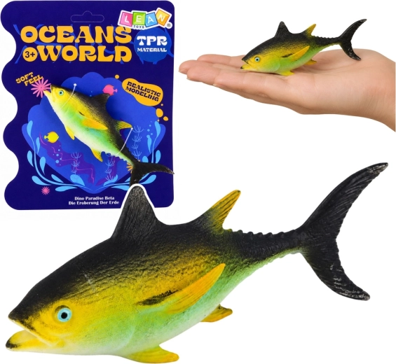 Realistic rubber tuna figurine 14 cm