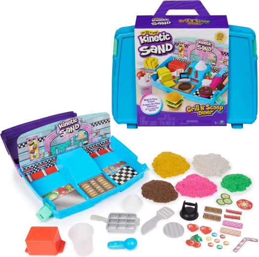 Kinetic Sand преносим комплект Grill N’ Scoop Diner