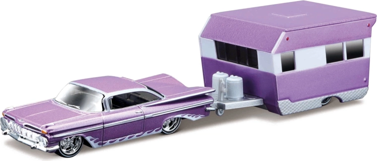 Maisto Design Tow & Go 1959 Chevrolet Impala с кемпер ремарке Alameda 1:64