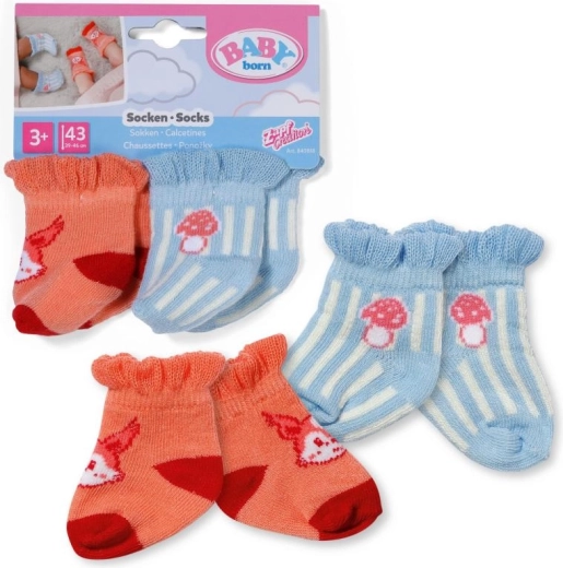 BABY born пастелни чорапки за кукли (2 чифта) 43 см