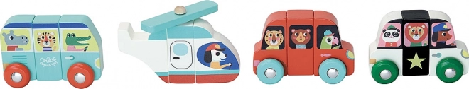Vilac wooden magnetic transport puzzle