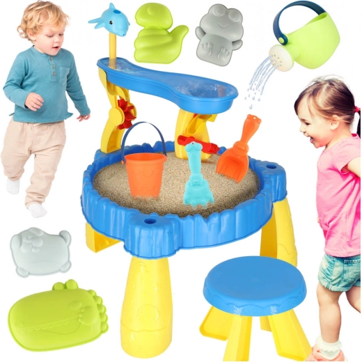 Children's Play Table with Sandbox and Fountain 2-in-1