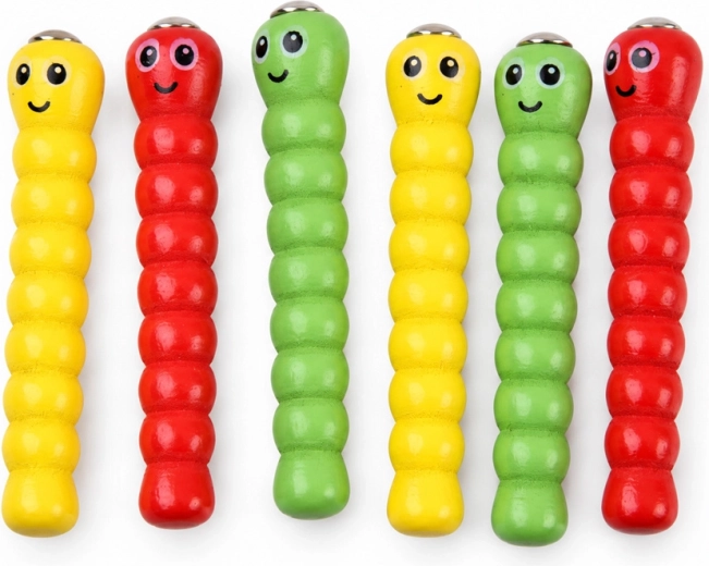 Magnetic worm-catching game