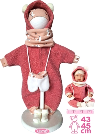 Llorens дрешка за кукла New Born 43–45 см, комплект от 5 части
