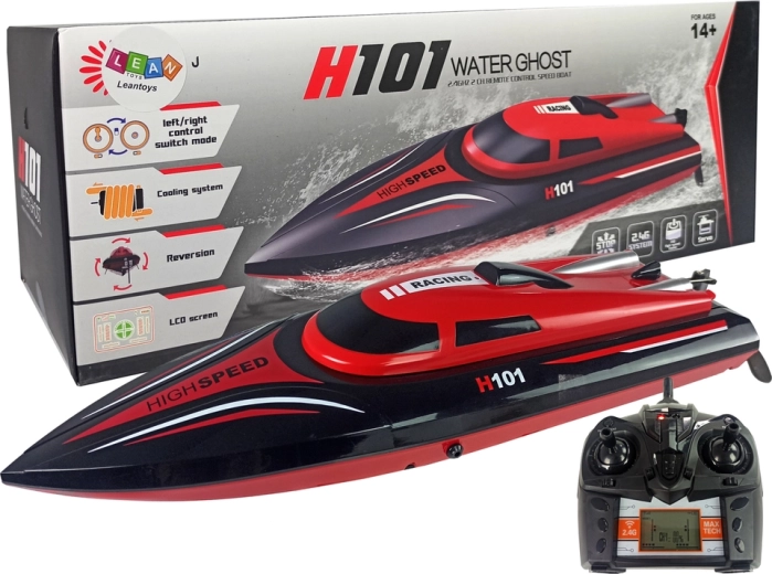 Скоростна RC лодка H101 червена