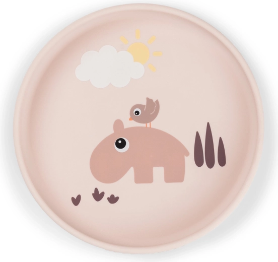Done by Deer silicone suction plate Stick&Stay Playground pink