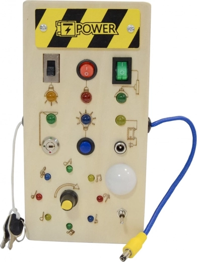 Дървена интерактивна LED busy board дъска 2Kids Toys