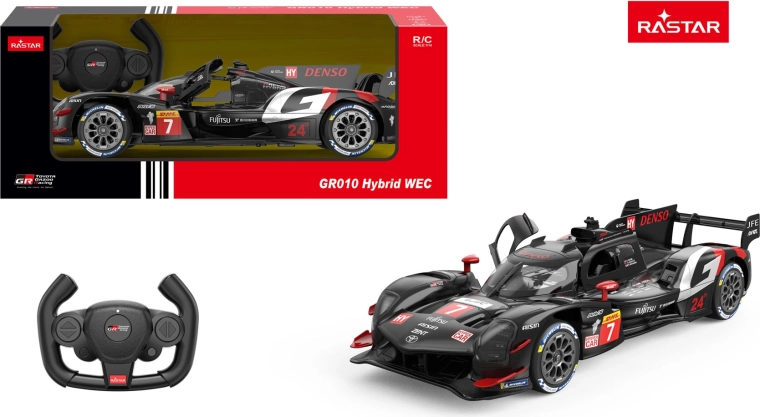 Rastar RC car Toyota Gazoo Racing GR010 Hybrid 1:14 black