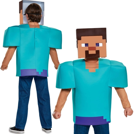 Детски костюм STEVE от MINECRAFT за момчета 127–136 см (7–8 години)